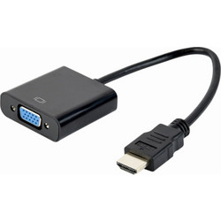 Gembird A-HDMI-VGA-04 video cable adapter 0.15 m VGA (D-Sub) HDMI Type A (Standard) Black