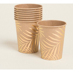 Ποτηρια Κραφτ Τροπικο Χρυσο 8 Τμχ 255ML Beauty Home
