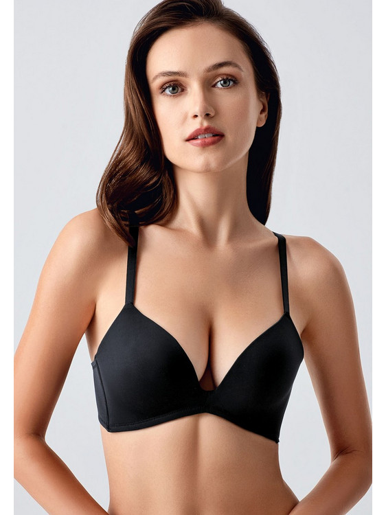 New Bra Lingerie Σουτιέν Push Up χωρίς Μπανέλα Μαύρο NB1795-3