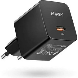 Aukey Φορτιστής Χωρίς Καλώδιο με Θύρα USB-C 20W Power Delivery Black PA-B1