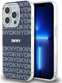 DKNY IML Mono & Stripe MagSafe Back Cover Blue (iPhone 15 Pro Max)