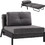 HomeMarkt Πολυθρόνα Κρεβάτι Βελούδινη Γκρι Constance HM3078.11