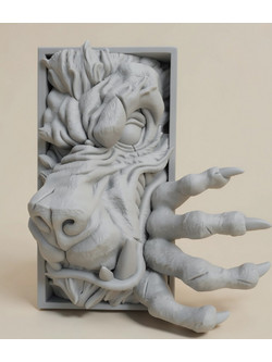Άβαφη 3D Φιγούρα Book Nook Collection Werewolf Digital Sculpture για Βάψιμο DIY (Δώρο τα Χρώματα)
