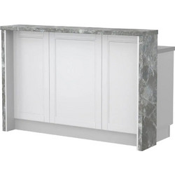 Πάγκος νησίδας Tahoma-Μήκος: 150 εκ.Λευκό ματ-Siena Marble