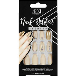 Ardell Nail Addict Nude Jeweled Almond Tips Νυχιών με Σχέδια 24τμχ