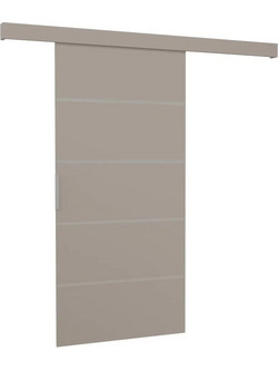 PoliHome Piedmont Πόρτα Εσωτερική Συρόμενη Laminate Γκρι 76x205cm 163135439