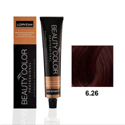 Lorvenn Beauty Color 6.26 Ξανθό Σκούρο Ιριζέ Κόκκινο Μόνιμη Βαφή Μαλλιών 70ml