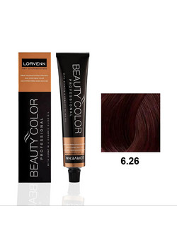 Lorvenn Beauty Color 6.26 Ξανθό Σκούρο Ιριζέ Κόκκινο Μόνιμη Βαφή Μαλλιών 70ml