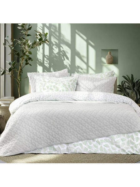 Κουβερλί Υπέρδιπλο Arden Gray / Mint Nima Home Γκρι|Μέντα 220x240