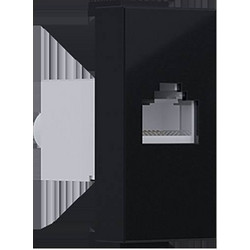 Aca Light MODYS ΠΡΙΖΑ ΔΙΚΤΥΟΥ ΜΑΥΡΗ ΜΑΤ RJ45 CAT.6A IP20 ΜΕ ΘΩΡΑΚΙΣΗ