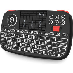 RIITEK ασύρματο mini πληκτρολόγιο i4, backlit, Bluetooth & 2.4GHz, μαύρο