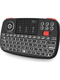 RIITEK ασύρματο mini πληκτρολόγιο i4, backlit, Bluetooth & 2.4GHz, μαύρο