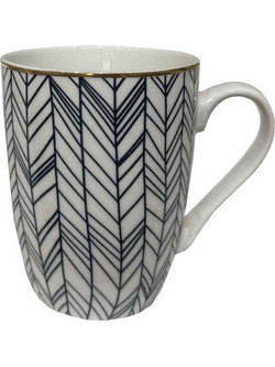 ALL TIME ΚΟΥΠΑ 8x8x11cm NEW BONE CHINA ΛΕΥΚΟ ΜΠΛΕ ΧΡΥΣΟ LIBERTA 028850