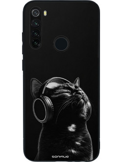 Sonique Men's Edition Θήκη με Σχέδιο «Audio Kitten» Black (Xiaomi Redmi Note 8T)