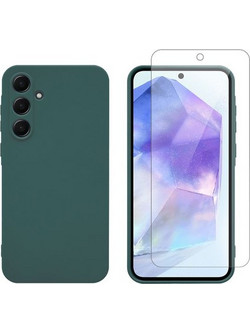 Redshield Samsung Galaxy A35 TPU Green & Tempered Glass Θήκη Κινητού & Προστατευτικό Οθόνης