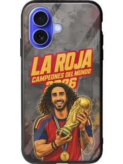 Θήκη La Roja Campeones del Mundo - Marc Cucurella iPhone 16 Groove TPU (Tempered Glass και TPU)