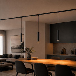 V-TAC 24413VT Φωτιστικό Κρεμαστό Μαγνητικό LED Μαύρο 10W 735lm 4000K COB 48V IP20 115x50x1500