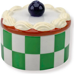 HOUSEVITAMIN - Διακοσμητικό Βαζάκι Αποθήκευσης Tartlet Whipped Cream Green 9x9x7.5cm