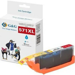 G&G Συμβατό Μελάνι Εκτυπωτή InkJet Canon CLI-571XLC / 0332C001 1τμχ