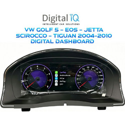 DIGITAL IQ DYL 745_DC (10.25") DIGITAL INSTRUMENT CLUSTER for VW GOLF 5 (2004-2008) - EOS (2005-2010) - JETTA (2006-2010) - SCIROCCO (2008-2009) - TIGUAN (2007-2008) with HDMI input