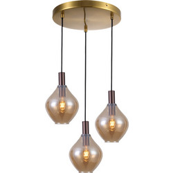 Sunlight Κρεμαστό Φωτιστικό Οροφής Τρίφωτο PEAR-3R-CO