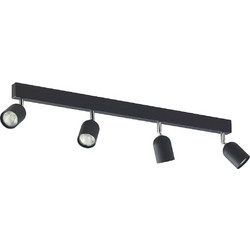 TK Lighting Top Σποτ με 4 Φώτα και με Ντουί GU10 σε Μαύρο Χρώμα Κωδικός: 1009
