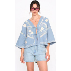 24COLOURS Shirt Γυναικεία Μπλούζα Cotton Relaxed Fit - Blue 30515