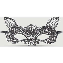 Δαντελωτή Μάσκα Ματιών Με Αυτιά Γάτας Lace Eye Mask With Cat Ears - Μαύρο