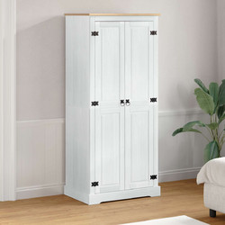 vidaXL Ντουλάπες Λευκό 76 x 50 x 170 εκ. Στερεά ξυλεία πεύκου