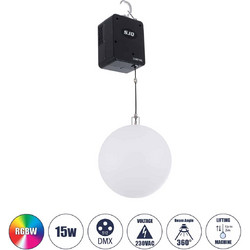 Επαγγελματικό φωτιστικό εφέ GloboStar Lift Ball Φ30εκ μαύρο 17x13x26εκ