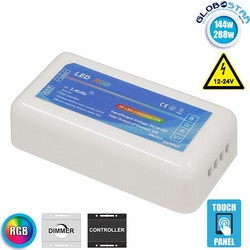GLOBOSTAR(R) 73418 PRISM RGB Δέκτης Controller 3CH DC 12-24V 12A 288W Max IP20 - RF 2.4GHz - M8.5xΠ2.5xΥ4.5cm