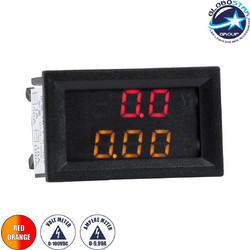 GLOBOSTAR(R) MONITOR 79988 Ψηφιακό Όργανο Μέτρησης Τάσης Βολτόμετρο από DC 0 έως 100V & Αμπερόμετρο από 0 έως 9.99A με Οθόνη LED IP20 - Μαύρο - Μ5 x Π1.5 x Υ3cm