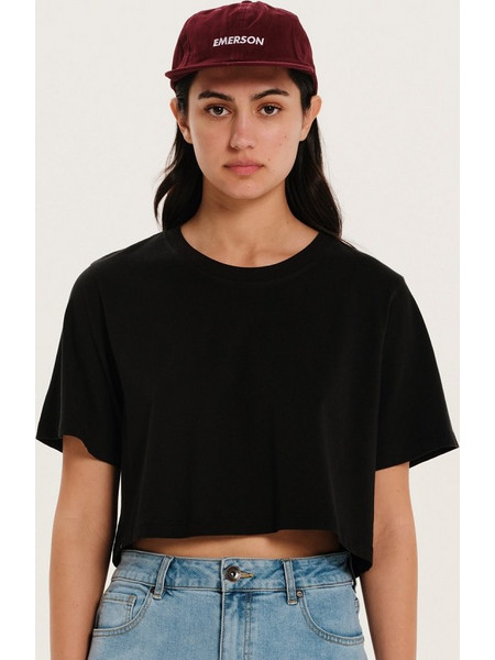Emerson 261.EW33.108 Black Γυναικείο Crop T-Shirt