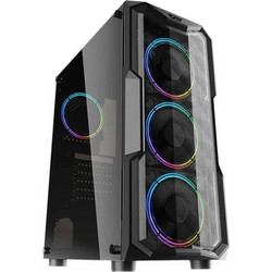 Darkflash Aquarius Acrylic Black Gaming Midi Tower Κουτί Υπολογιστή με Πλαϊνό Παράθυρο