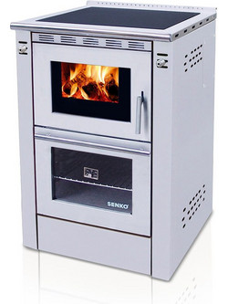 Senko SG-60 Inox Mat Ξυλόσομπα με Φούρνο