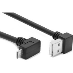 Powertech POWERTECH καλώδιο USB σε USB Micro CAB-U137, 90 Easy USB, 1m, μαύρο
