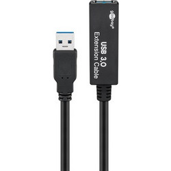 GOOBAY GOOBAY καλώδιο προέκτασης USB 3.0 95727, active, 5Gbps, 5m, μαύρο
