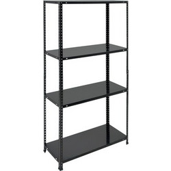 HOME USE Μεταλλική ραφιέρα HUH-0200 με 4 ράφια, 75x30x150cm, μαύρη