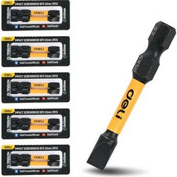 DELI DELI σετ μύτες κατσαβιδιού DL501005Z για δραπανοκατσάβιδο, ίσιες, SL6x50mm, 10τμχ