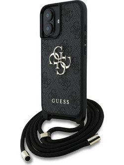 Guess Crossbody Cord 4G Big Logo - iPhone 16 - Μαύρο