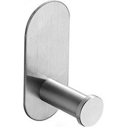 Κρεμάστρα τοίχου για μπάνιο, μεταλλική, 4.5x5x10cm, 42gr, ασημί HUH-0144