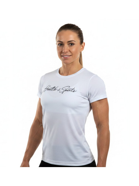 T-SHIRT Basic Λευκό με Μαύρο 23028 (H&S)