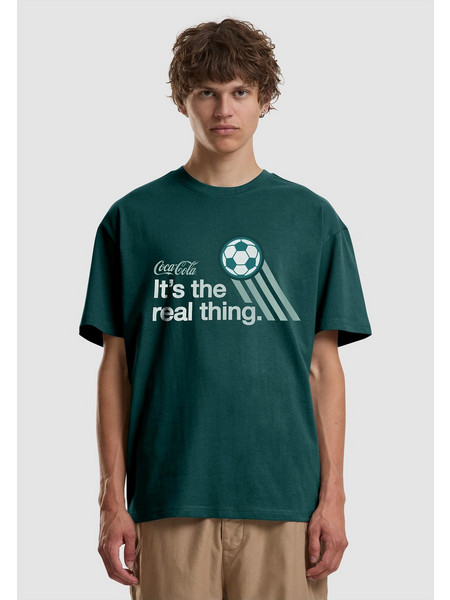 Coca Cola The Real Thing Football Loose Tee bottlegreen