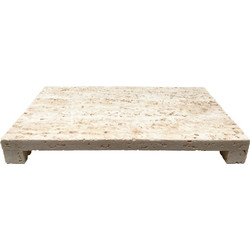 TRAVERTINO ΔΙΣΚΟΣ ΔΙΑΚΟΣΜΗΣΗΣ 40x22x5cm POLYRESIN STONE c504256