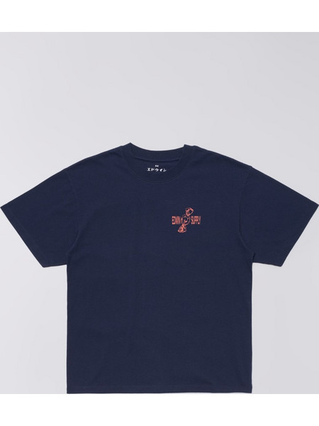 Edwin Sorry Tokyo T-Shirt Ανδρική Μπλούζα Cotton Oversized Fit - Maritime Blue I036640.0DM.67