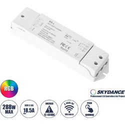 GloboStar 71547 V3-L SKYDANCE DC RF 2.4Ghz Dimmer High Speed Controller & Push Dimming 3 Κανάλια DC 12-48V 3 x 6A 288W - Max 18.5A 288W - IP20 Μ17.5 x Π4.5 x Υ2.5cm - 5 Years Warranty