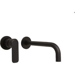 Μπαταρία νιπτήρος εντοιχισμού 2 οπών Chiara Flat Sphera Black Matt