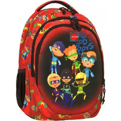 Lyc Sac One Lyc The Jock Heroes Σχολική Τσάντα Πλάτης Δημοτικού Πολύχρωμη 81528