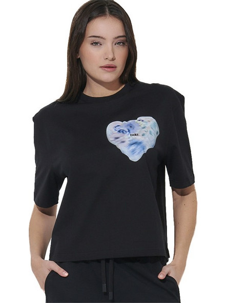 Body Action Relaxed Fit Mercerised T-Shirt Γυναικείο (051624 BLACK-01) Μαύρο