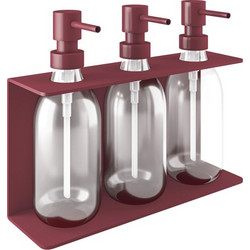 Επιτοίχια Dispenser (3 x 300ml) - Matt Bordeaux, Pam & Co, W25 x D7.5 x H20 (cm) 251375-153